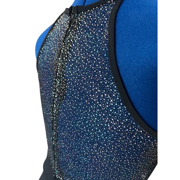 Macy's Emerald Sundae Stretch Flounce Fit and Flare Mini Dress Size S Party Glam - Picture 3 of 9